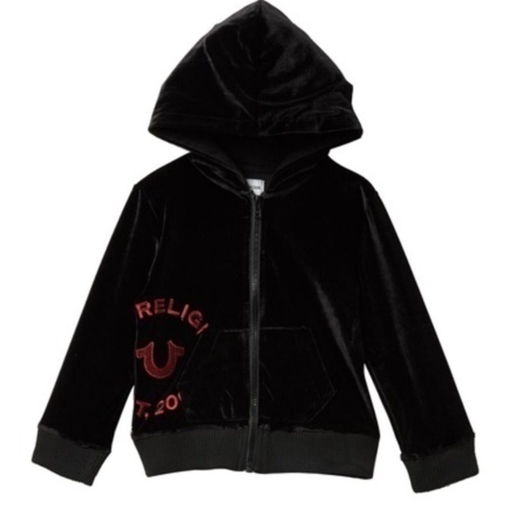 True Religion Velour Hoodie (Little Girls) TA8